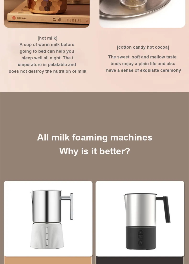 Električni aparat za pjenjenje mlijeka za DIY pravljenje latte cappuccina kafe i mlijeka za brzo zagrijavanje (5)